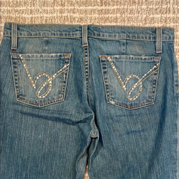 Bebe Blue Flare Wide Leg Jeans - Picture 5 of 5